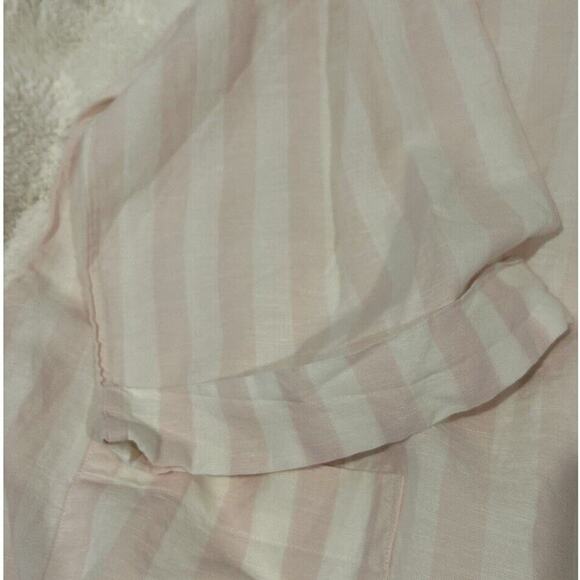 J Crew Womens Cotton Linen V Neck Beach Tunic Pink Stripes 2XL - Picture 5 of 6